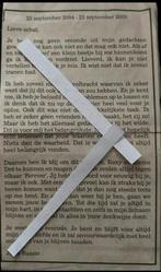 4 In memoriam advertenties van André Hazes, Verzamelen, Ophalen of Verzenden