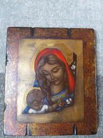 mooi geschilderd op koper 27/23 cm bevestigd op hout, Ophalen of Verzenden