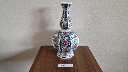 Lange Delfts blauwe vaas handbeschilderd, Antiek en Kunst, Antiek | Vazen, Ophalen