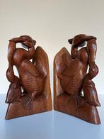 Art-deco boekensteunen uit Bali, gewicht 2,1 kg, no keris, Ophalen of Verzenden