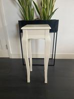 Bijzettafel / plantentafel wit teakhout, Ophalen, Zo goed als nieuw