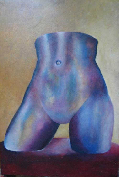schilderij Torso 42x62x5,5cm, Huis en Inrichting, Woonaccessoires | Schilderijen, Tekeningen en Foto's, Zo goed als nieuw, Schilderij