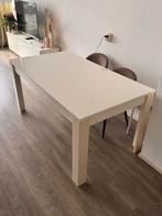 Hoogglans witte eettafel 1.60 x 90 x 70, Huis en Inrichting, Tafels | Eettafels, Ophalen, 50 tot 100 cm, Zo goed als nieuw, 150 tot 200 cm