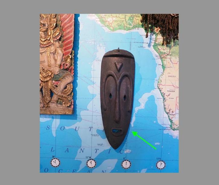 Masker Angriman, East-Sepik, Papua Nieuw-Guinea (200315-02), Antiek en Kunst, Kunst | Niet-Westerse kunst, Ophalen of Verzenden