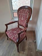 Klassiek Fauteuiltje Hout met Stof, Huis en Inrichting, Fauteuils, Ophalen, Hout, Gebruikt, Klassiek