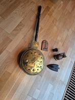 Koperen beddenpan en ijzeren strijkijzer, Antiek en Kunst, Antiek | Koper en Brons, Ophalen, Koper
