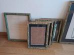 8 schilderij foto lijsten bamboo , met glasplaat en passepar, Ophalen, Zo goed als nieuw