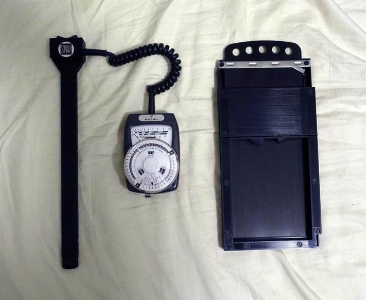 Sinar Six Gossen 4x5" Lichtmeetsysteem met Meetcassette, Verzamelen, Fotografica en Filmapparatuur, Overige typen, 1960 tot 1980