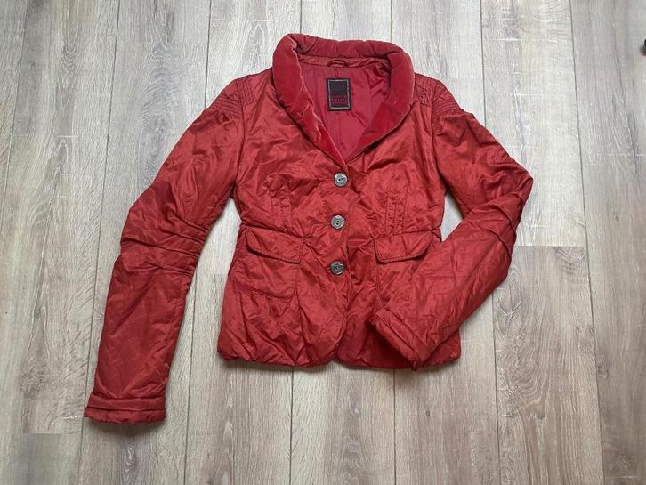 Marithe Francois Girbaud jack jas rood I44= NL38/M, Kleding | Dames, Jassen | Winter, Zo goed als nieuw, Maat 38/40 (M), Rood