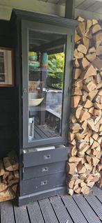 vitrinekast met facet glas, Ophalen, Gebruikt, 50 tot 100 cm, 25 tot 50 cm