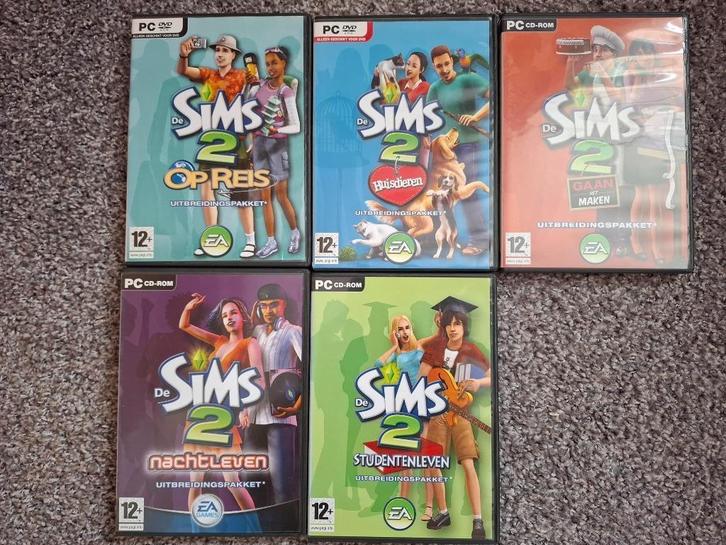 The Sims 2 games (5 dvd's), Spelcomputers en Games, Games | Pc, Gebruikt, 1 speler, Vanaf 12 jaar, Ophalen of Verzenden