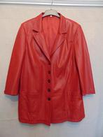 Rood leren colbert jasje, Maat 46/48 (XL) of groter, Ophalen of Verzenden, Zo goed als nieuw, Jasje