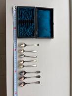 Antieke cassette met verzilverde theelepels, Antiek en Kunst, Ophalen of Verzenden