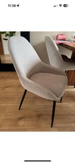 6 zgan eetkamerstoelen grijs beige, Huis en Inrichting, Ophalen, Zo goed als nieuw, Grijs, Vijf, Zes of meer stoelen