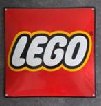 Lego zwaar emaillen reclame bord logo mancave decoratie, Ophalen of Verzenden, Zo goed als nieuw, Reclamebord