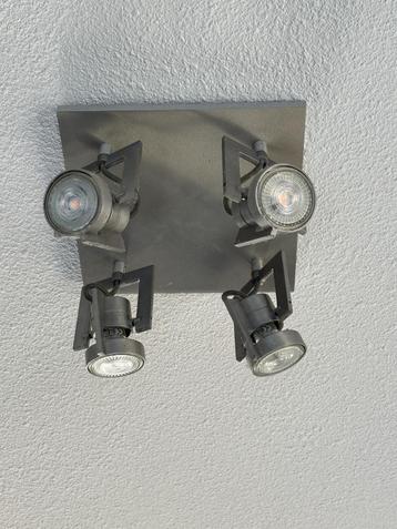 7x Plafond spots (4 in 1), inclusief LED spot dimbaar beschikbaar voor biedingen