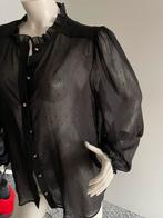 Liu jo tule blouse met glimmend werkje in stof maat it 44, Kleding | Dames, Maat 38/40 (M), Verzenden, Zwart, Zo goed als nieuw