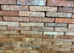 UNIEK! 140M2 antieke handvorm vechtformaat steen 21 x 4 rood, Doe-het-zelf en Verbouw, Metselstenen, Ophalen, Zo goed als nieuw