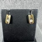 Gouden Oorbellen | 14k | 2,0g | stekers bicolor | 399022, Gebruikt, Ophalen of Verzenden, Knopjes of Stekers, Goud