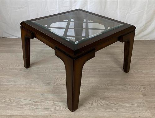 Vintage houten koffietafel of bijzettafel, Huis en Inrichting, Tafels | Salontafels, Zo goed als nieuw, Minder dan 50 cm, 50 tot 100 cm