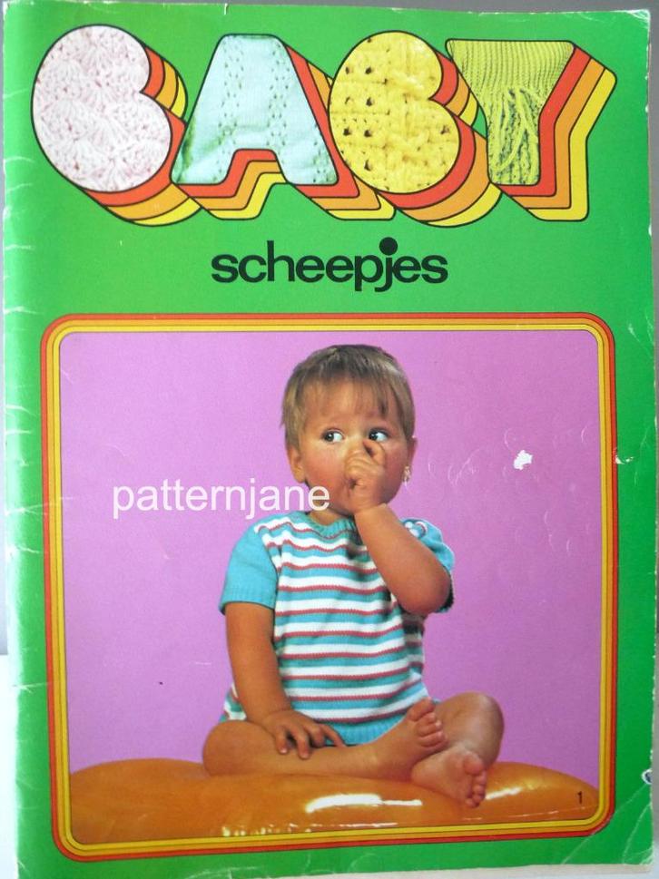 breien/haken SCHEEPJESWOL super-vintage voor de baby, Hobby en Vrije tijd, Breien en Haken, Gebruikt, Breien of Haken, Patroon of Boek