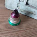 B1113 oude kerstbal Ajeko klokje glazen oogje, Diversen, Kerst, Ophalen of Verzenden, Gebruikt