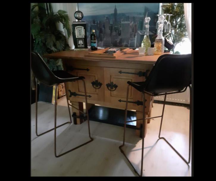 Bar oude kroegbar mancave huisbar loftbar thuisbar eiken, Huis en Inrichting, Barren, Zo goed als nieuw, Ophalen