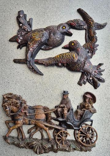 2 mooie vintage Ars Munda wandsculpturen design kunst. beschikbaar voor biedingen