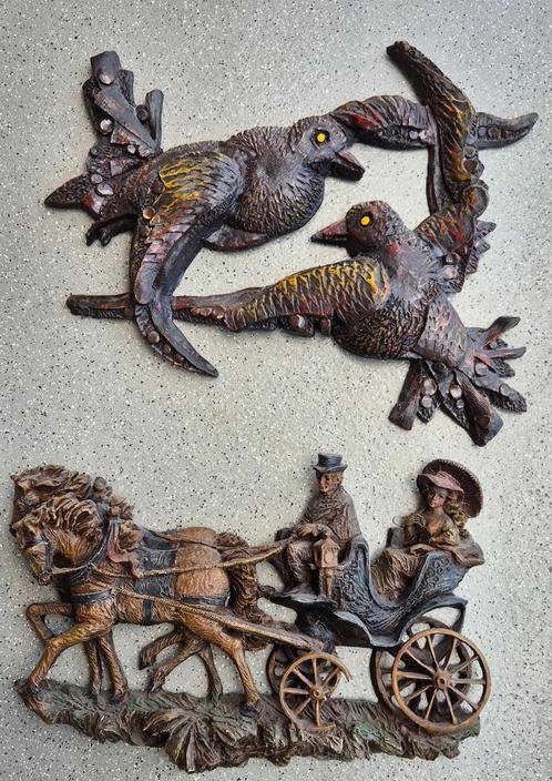 2 mooie vintage Ars Munda wandsculpturen design kunst., Antiek en Kunst, Kunst | Designobjecten, Ophalen of Verzenden