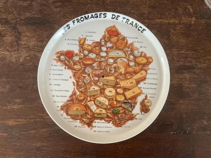 Kaasplateau met 6 bordjes, Huis en Inrichting, Keuken | Servies, Zo goed als nieuw, Bord(en), Overige stijlen, Porselein, Ophalen