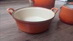 Oranje Emaille Braadpan, Huis en Inrichting, Keuken | Potten en Pannen, Ophalen, Gebruikt, Overige materialen, Koekenpan of Braadpan