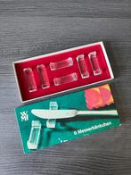 Glas glazen messen bestek steun houder 6 stuks vintage, Huis en Inrichting, Ophalen of Verzenden, Zo goed als nieuw, Rvs of Chroom