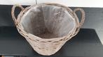 Brocante ronde rieten mand wasman, rotan mand hengsels. S26, Tweedehands verkoop, Tweedehands verkoop, Gebruikt, Rond