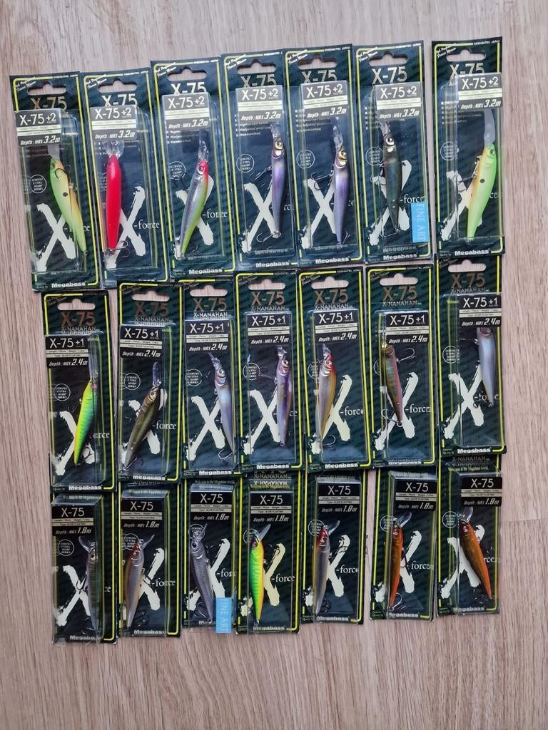 Megabass X-75 Nanahan drie dieptes, Watersport en Boten, Hengelsport | Roofvissen, Ophalen of Verzenden