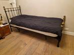 Antiek eenpersoons spijlenbed, Huis en Inrichting, Slaapkamer | Bedden, Ophalen, Gebruikt, 90 cm, Eenpersoons