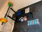 Complete Fitness Set - Bank, Gewichten, Dumbbells, Kettlebel, Sport en Fitness, Fitnessmaterialen, Ophalen, Zo goed als nieuw