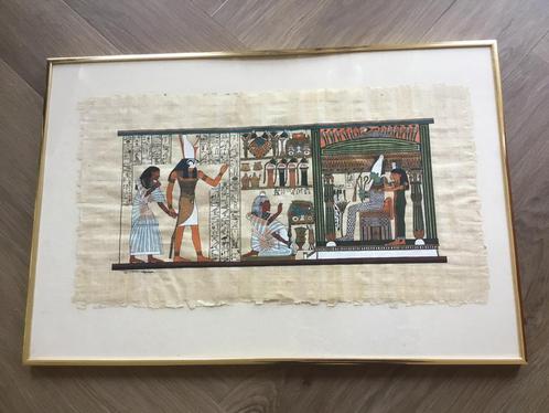 Egypte, “Osiris Oordeel” Papyrus met  certificaat., Antiek en Kunst, Kunst | Overige Kunst, Ophalen of Verzenden