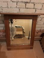Antieke Houten Spiegel, Huis en Inrichting, Woonaccessoires | Spiegels, Ophalen, Gebruikt, Minder dan 100 cm, Rechthoekig