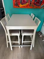 IKEA Hoge Tafel Wit/Grijs, Huis en Inrichting, Complete eetkamers, Ophalen, Gebruikt, 4 tot 6 stoelen