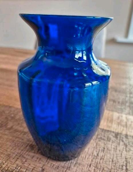 Kobalt blauwe vaas, Huis en Inrichting, Woonaccessoires | Vazen, Zo goed als nieuw, Blauw, Minder dan 50 cm, Glas, Ophalen of Verzenden