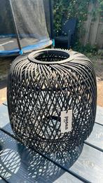 Zwarte lampekap woood, Huis en Inrichting, Ophalen, 25 tot 50 cm, Zwart, Rond