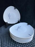 Vintage gebaksbordjes Flora Gouda Holland Capri, Antiek en Kunst, Antiek | Servies los, Ophalen of Verzenden