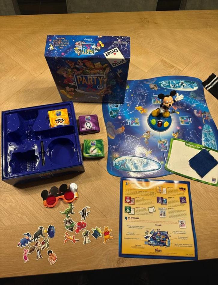 Zgan party en co - Disney, Hobby en Vrije tijd, Gezelschapsspellen | Bordspellen, Zo goed als nieuw, Ophalen of Verzenden