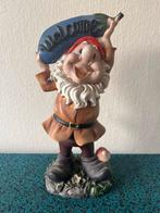 Wiebelende kabouter met bordje welkom, Ophalen of Verzenden, Zo goed als nieuw, Fantasy