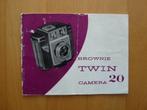 Gebruiksaanwijzing Brownie Twin camera 20, Verzamelen, Fotografica en Filmapparatuur, Ophalen of Verzenden, Voor 1940