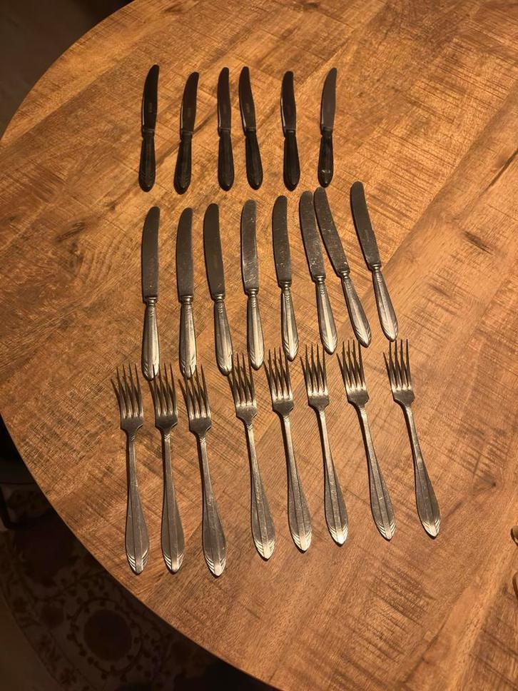 Vintage Bestekset Gero Zilmeta model Visgraad, Antiek en Kunst, Antiek | Bestek, Ophalen of Verzenden