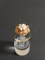 Vintage 14k Gouden Ring met Zaadparels, Sieraden, Tassen en Uiterlijk, Ringen, Verzenden, Zo goed als nieuw, 17 tot 18, Dame