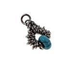 32mm Turquoise Steen Hanger Unisex Gepolijst RVS Uniek, Overige materialen, Overige voorstellingen, Birgitta-Gracht 33, 6465 EL Kerkrade, Nederland