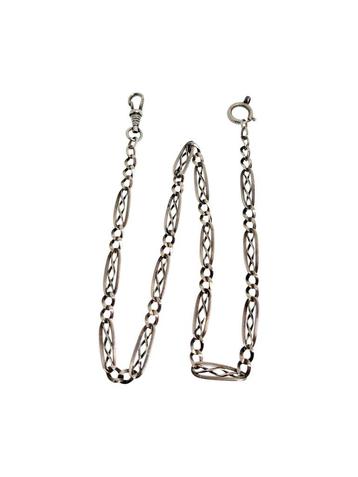 Antieke Zilveren Horlogeketting 43cm beschikbaar voor biedingen