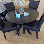 Pisa Tafel rond 110CM zwart, Rond, Ophalen of Verzenden, Zo goed als nieuw, Metaal